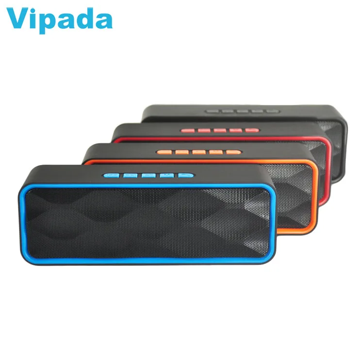 

3W x 2 Stereo 4.2 Wireless Bluetooth Speaker with Bass, FM radio, TF Card Slot, AUX MP3 Player, USB Disk, Mic for Home Outdoor