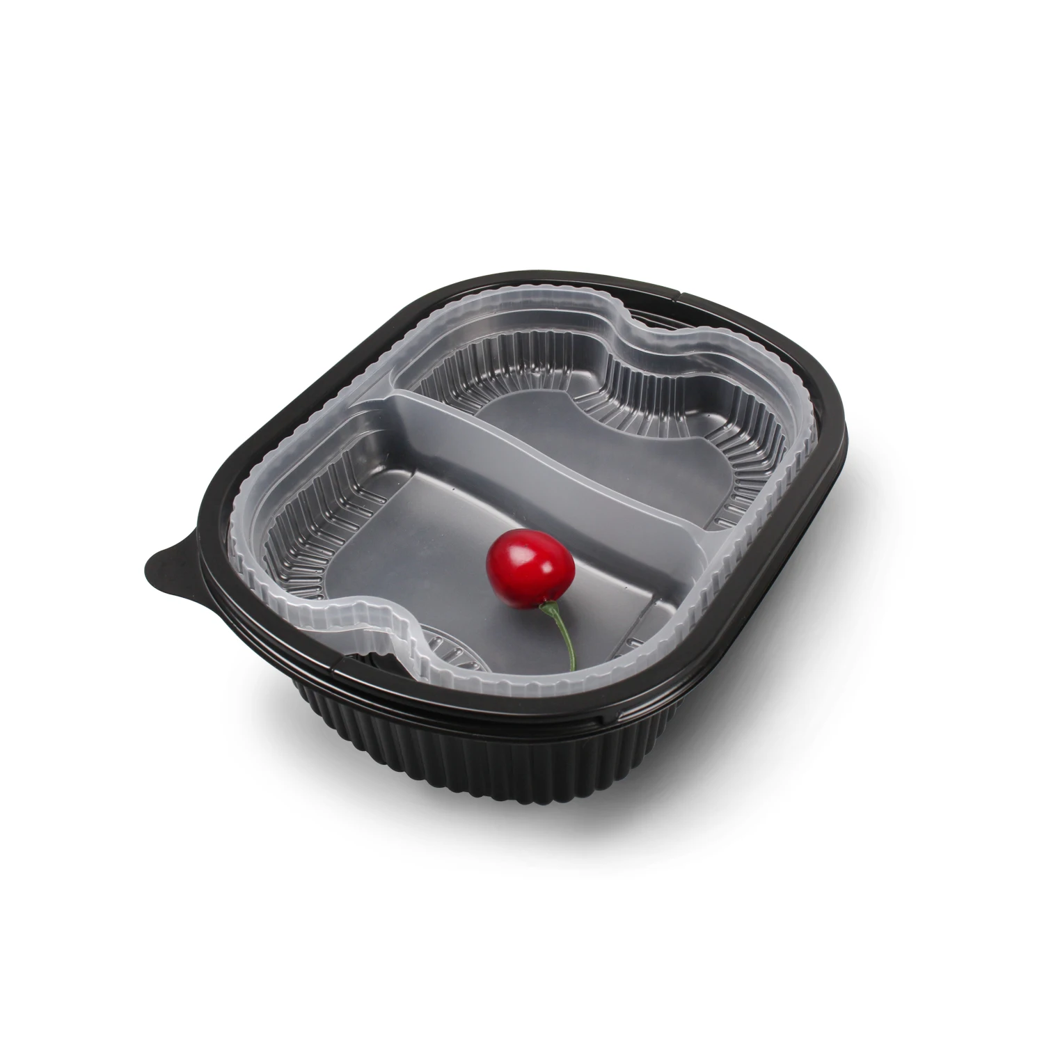 M182 disposable plastic single/double/four setion inner tray matched 2 layer bento lunch box