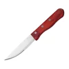 5" Stainless Steel Steak Knife Red Color Wood Handle