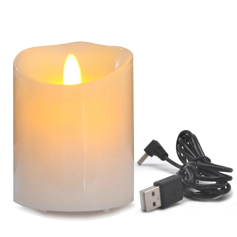 3 Pcs Moving Flame Led Lights Candle,Rechargeable Led Candle Set Buy