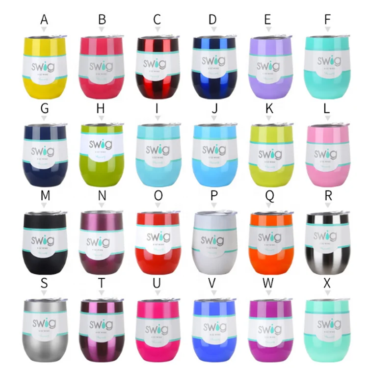 Stainless Steel Novelty Wine Tumbler with Lid, Double Wall Stemless Metal Cup tumbler wine glass