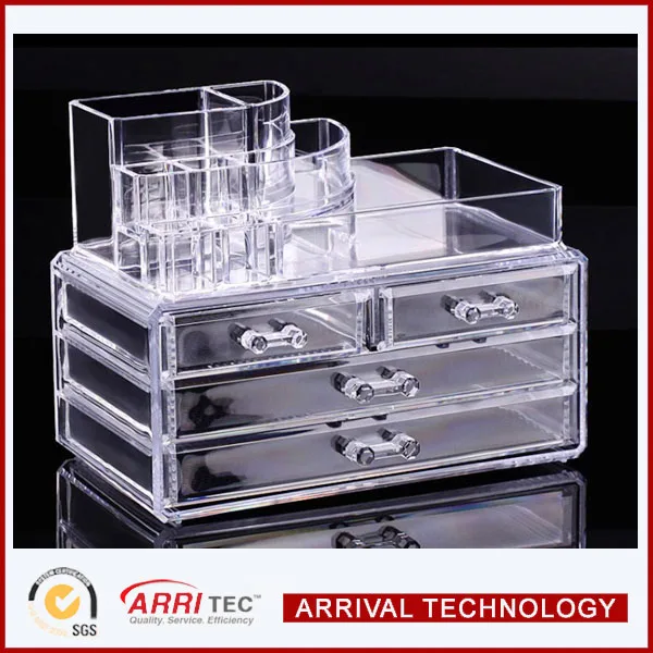 Acrylic Storage Drawers For Makeup Cosmetic Display Stand Organizers ...