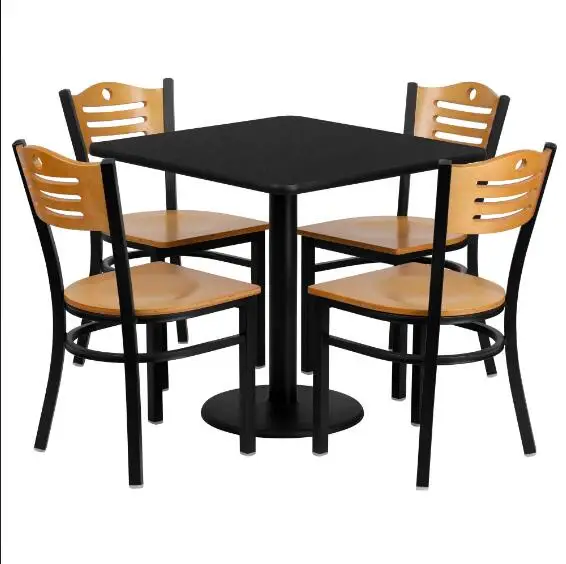 
Fast food restaurant chair and table set 