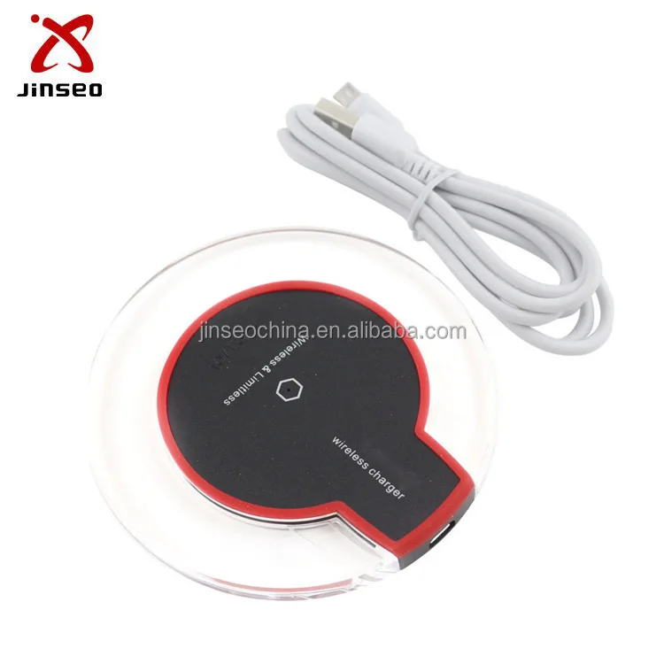 

Free Shipping Cell Phone Wireless Charger Pad Crystal With Receiver, Black and white