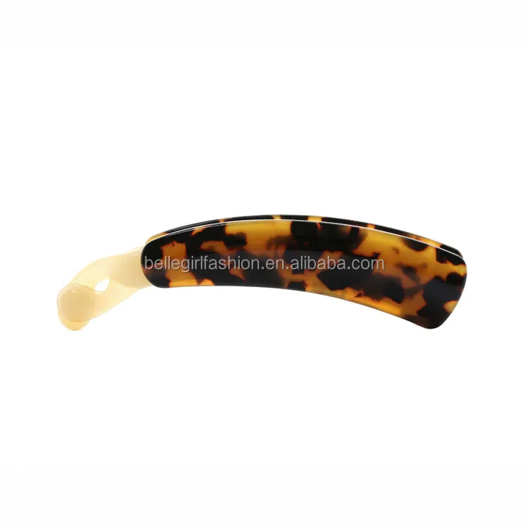 Wholesale Fancy Banana Hair Clips Acetate Acrylic Barrettes For