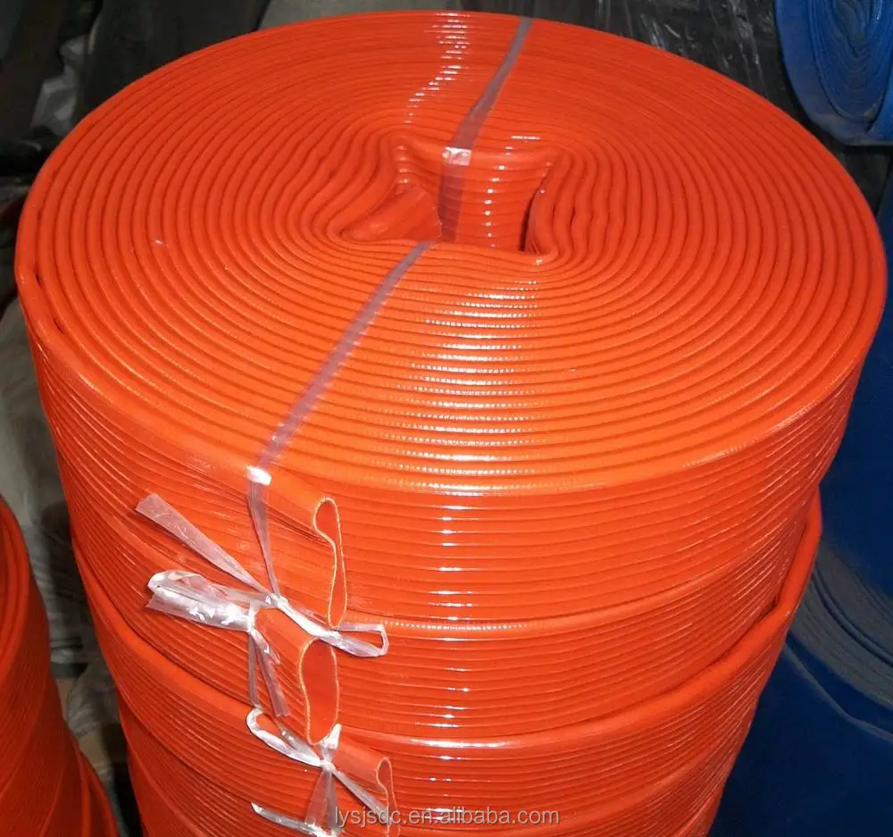 Uv Resistant Ozone Medium Duty Pvc Layflat Hose With Polyester