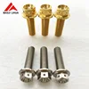 Gr5 Flange head titanium drilled bolts with six holes for yamaha honda motorcycle