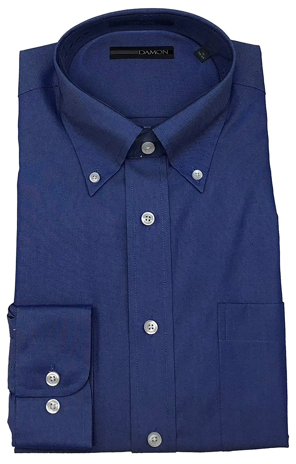 Paul Fredrick Mens Pinpoint Varsity Spread French Cuff Dress Shirt