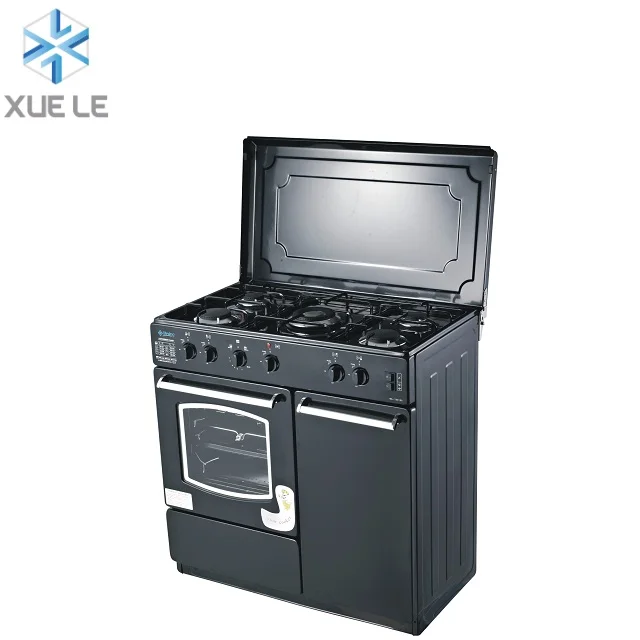 
Hot Sales Metal Cover 5 Burners Full Gas Free Standing Oven 
