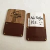 Custom Wooden Leather Check Presenter Bill Holder Burnt Logo