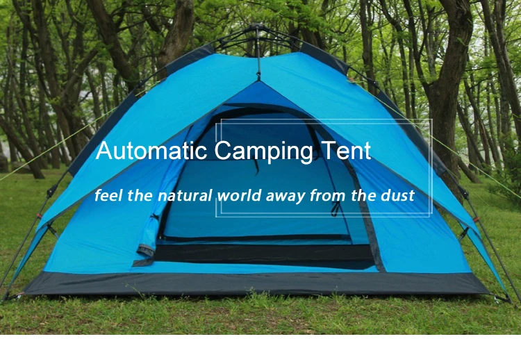 Travel Windproof 4 Person Family Tunnel Tent
