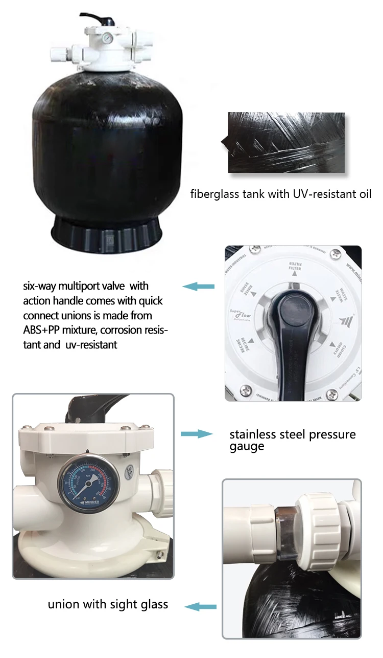 2 Inch Valve Pool Accessories Cleaning Equipment Swimming Pool Filters