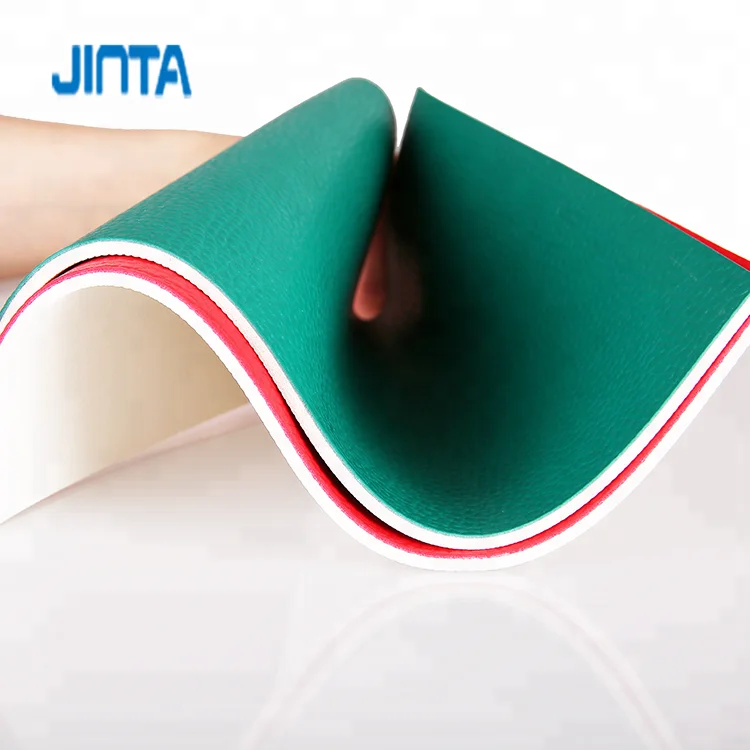 

Bwf approved anti slip pvc used sport badminton court flooring, Green