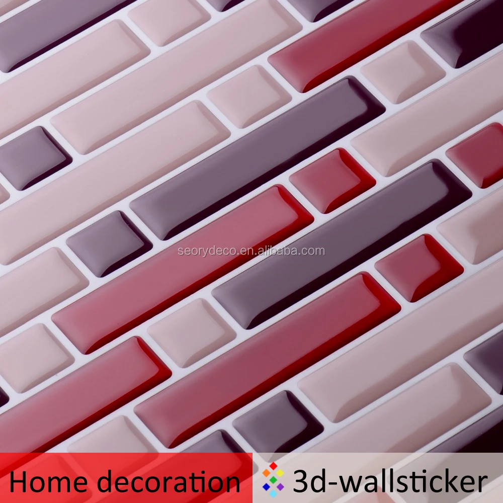 Gel materiaal muur metro kristal vinyl tegels voor keuken muur ...