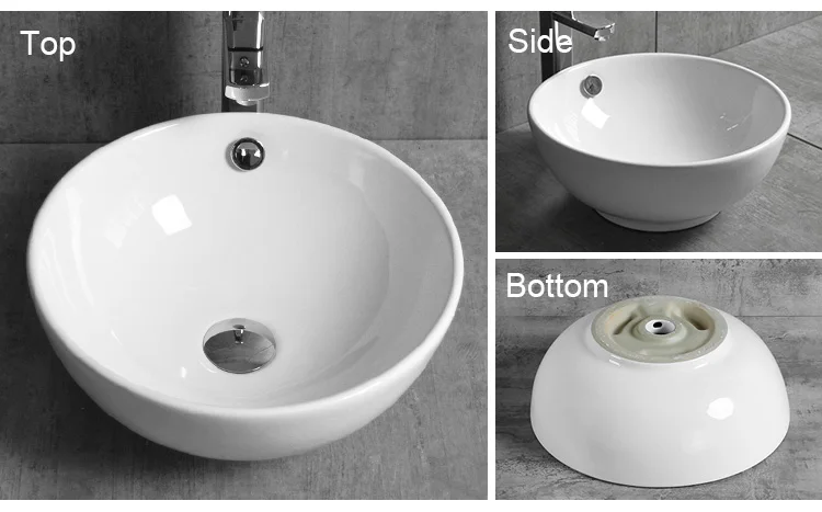 Ceramic round bathroom products art basins