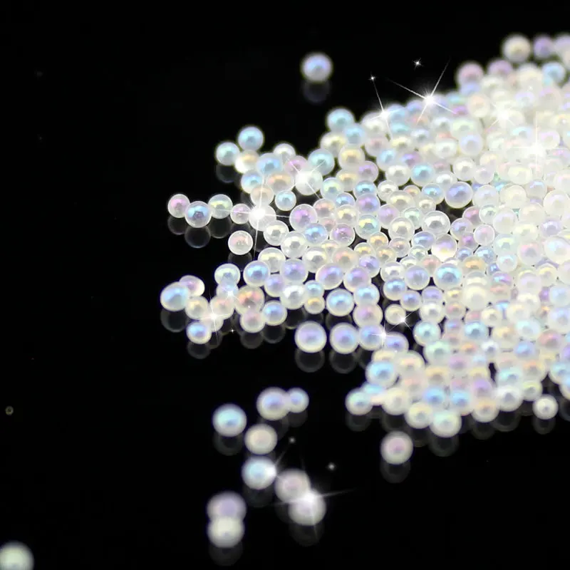 

Fashion Round 3D Tiny Micro Beauty Nail Art Salon Bead Crystal sand Pixie Caviar Beads for Nail Decoration