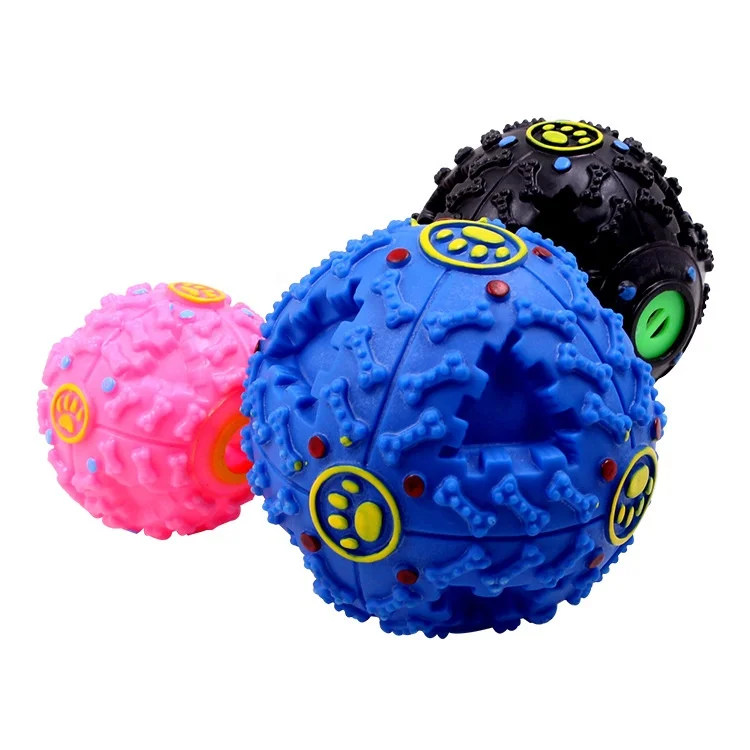 

Amazon Best Seller Plastic Toy Snack Treat Pet Dog Food Ball, Blue, pink, black