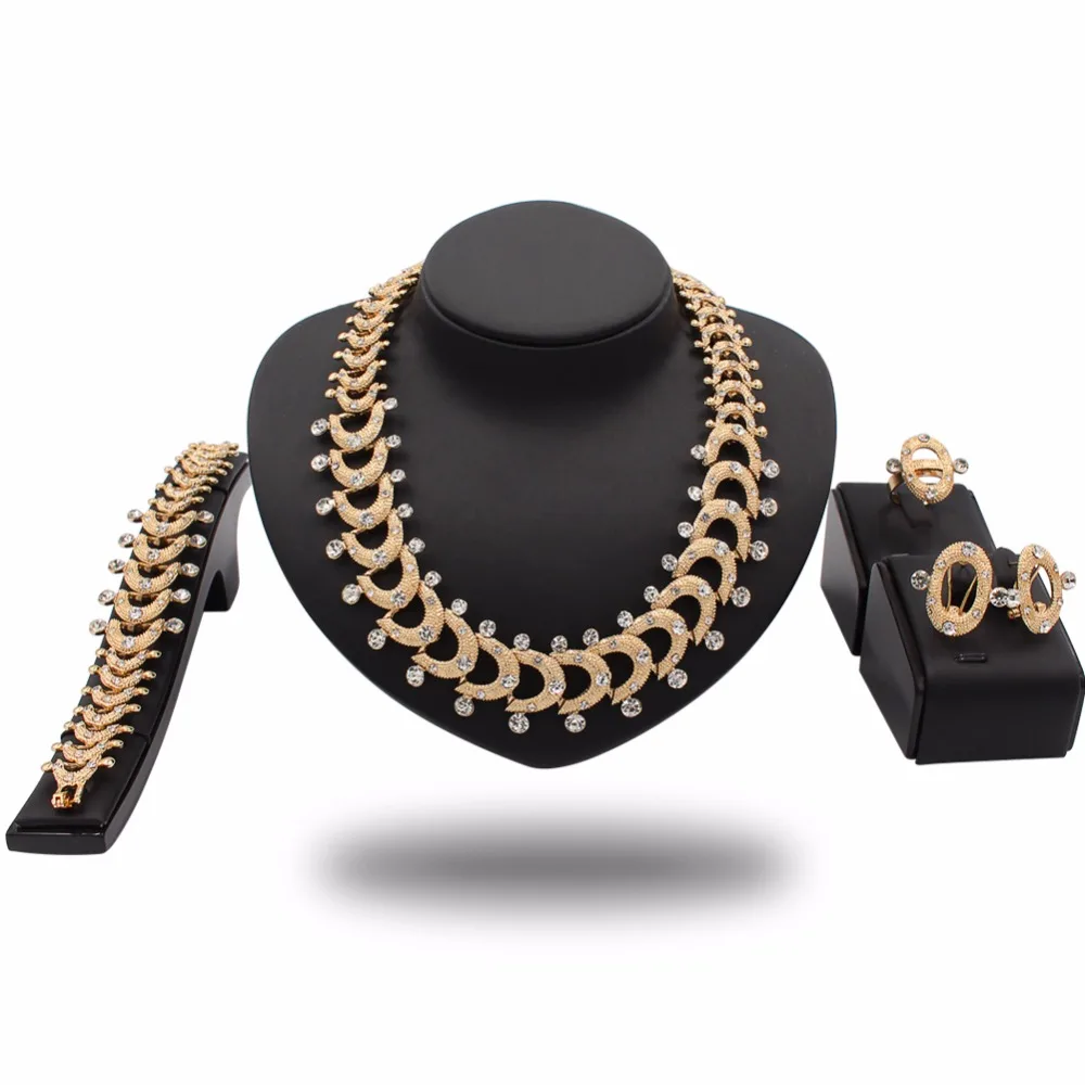 

African earings and netclace sets l gold plated jewelry sets with diamond TD50Y17-18, Picture