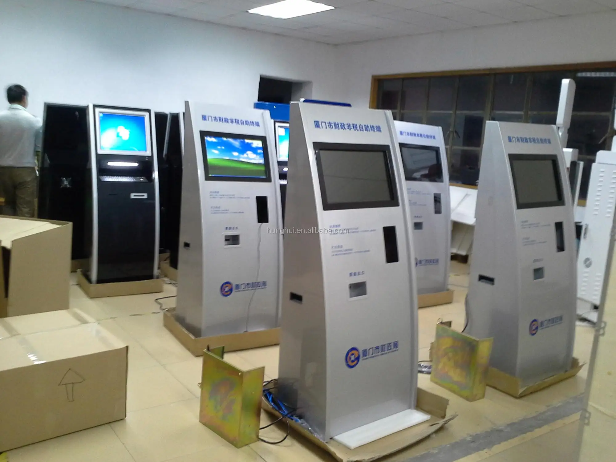Free Standing A4 Laser Printer Kiosk With Copy Vending Machine Self