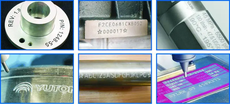hot sale laser metal code vin number portable cnc pneumatic mini handheld dot peen marking machine