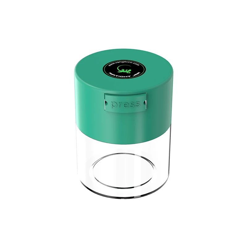 

Hot Sale Smell Proof Vacuum Container Dry Food Herb 120ml Plastic Jar, Black/green/red