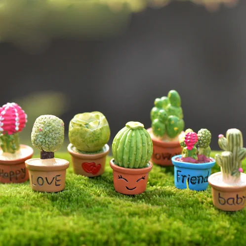 

Mini Flower Trees Miniature Plants Garden Decor Fairy Home Houses Decoration, As the picture