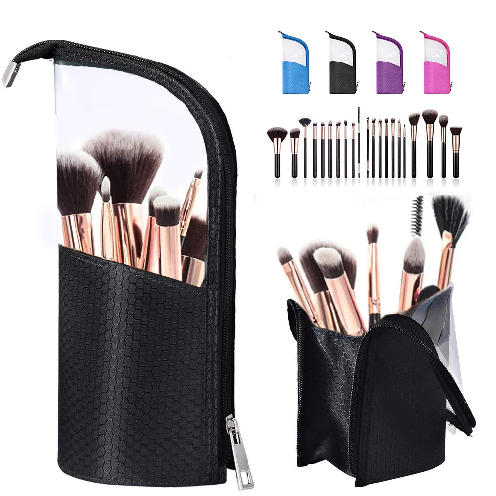 clear makeup brush bag