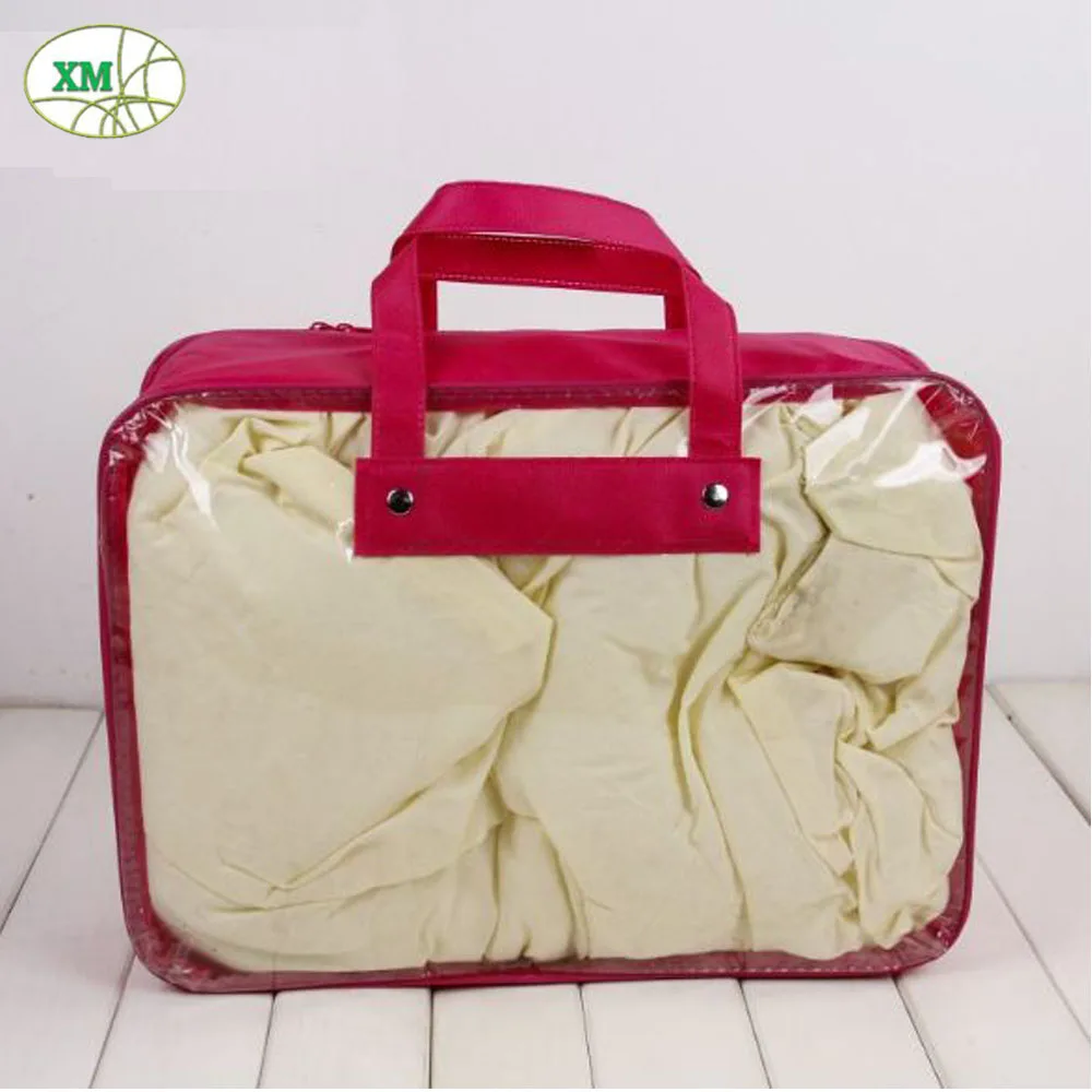 Clear Pvc Bedding Packaging Bag/steel Rim Bag For Quilt,Pvc Blanket Bag