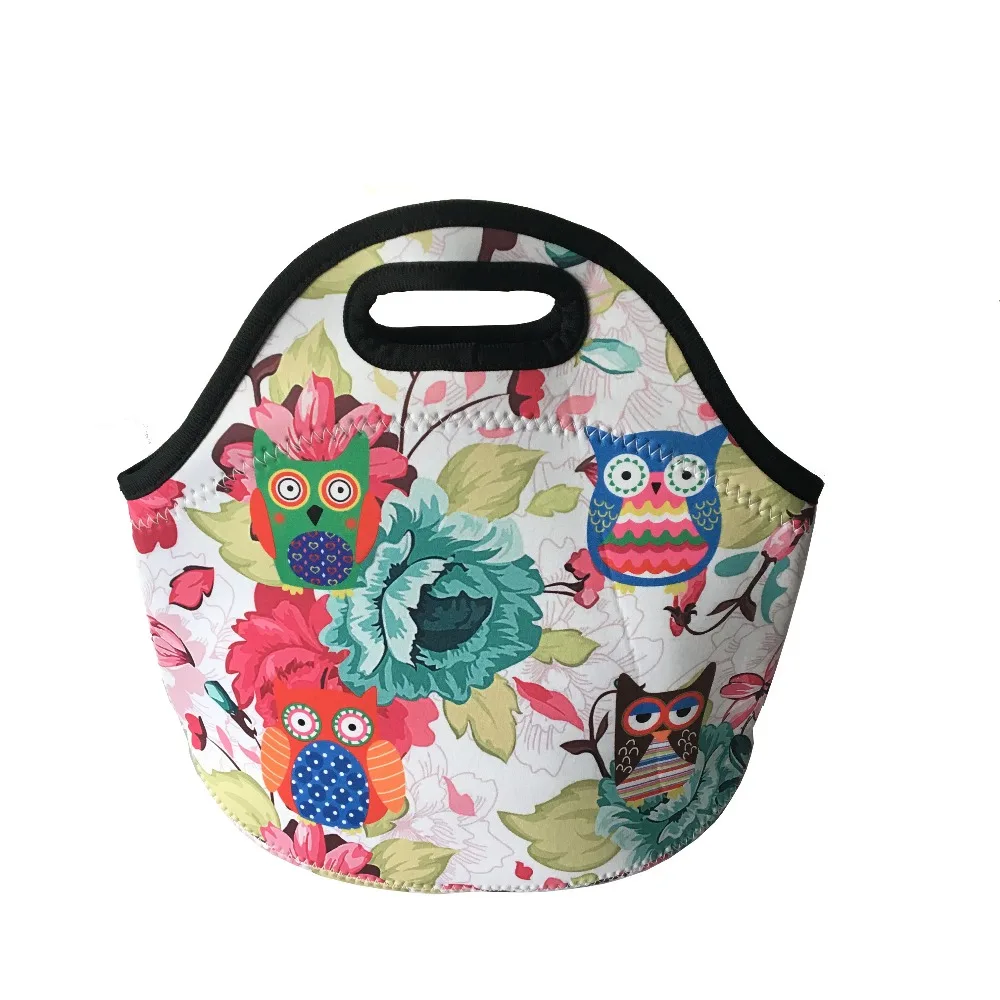 Sublimation Printing Flower Neoprene Lunch Bag Buy Neoprene Lunch Bag