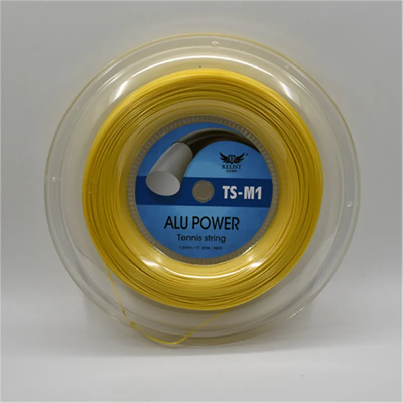 

Wholesale Quality Polyester Alu Power tennis string polyester 200m racket of Gold reel 660ft 1.25MM