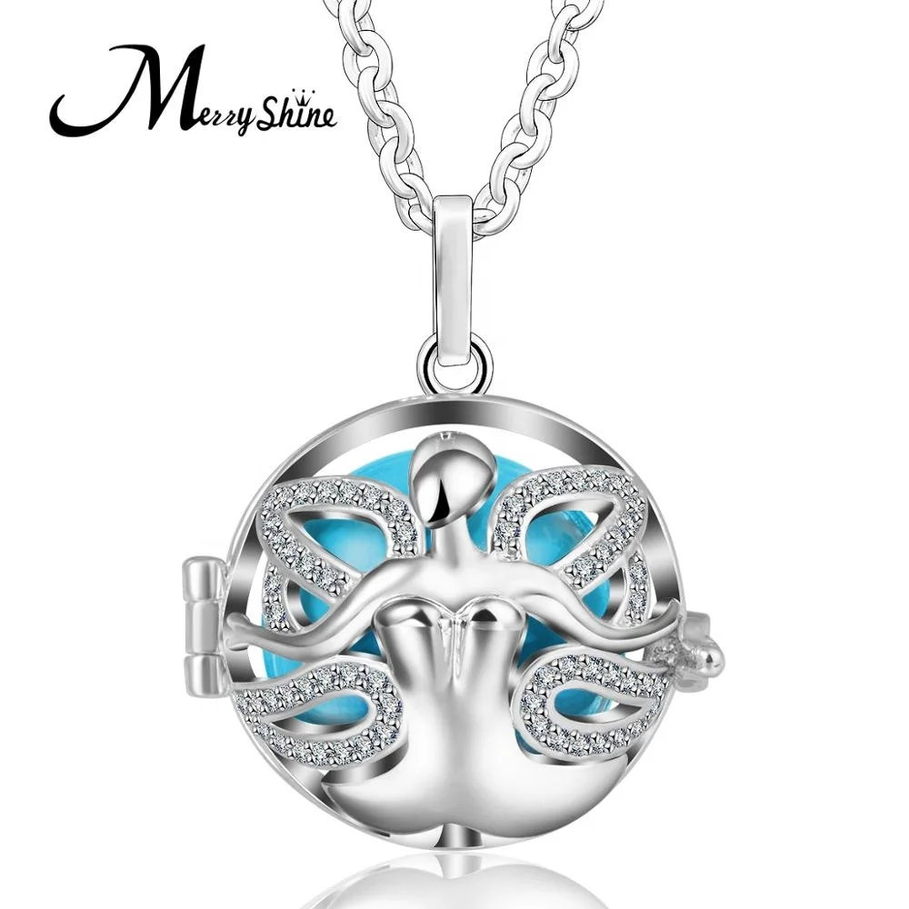 

Wholesale new arrival Merryshine angel wings metal bola bell ball harmony chime ball pendants