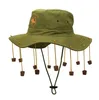 Folk style hat tassel cotton cap national splashing festival hat fisherman hat