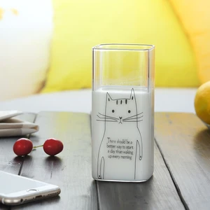 Image of unique tea kettles logo custom Milk tea glass