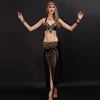Arabia shell floral costume professional l belly dance bra belt set