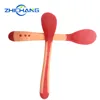 Factory wholesale hot changing color baby silicone feeding temperature spoon