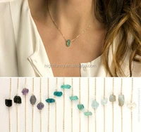 

Raw Crystal Necklace, Rough Stone Necklace