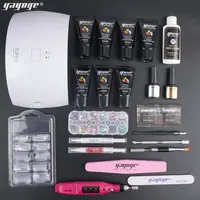 

poly gel polygel set salon 22 Pieces Kit Professional Gel Nail Polish Starter Kit acrylic nail set supplier