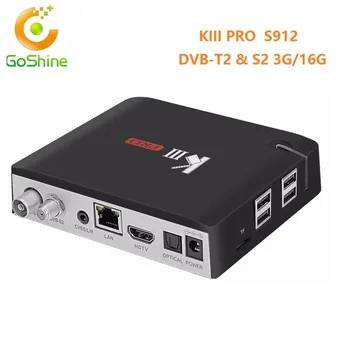 Mecool Kiii Pro Dvb-t2 Android Tv Box 3g 16g Amlogic S912 Octa Core 4k H 265 Decoding 2 4g+5g Dual Band Wifi Bt 4 0 Media Player - Buy Mecool Kiii
