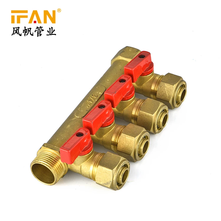 16mm 342 Way 3way China Brass Manifolds Floor Heating System Pex Manifold For Floor Heating