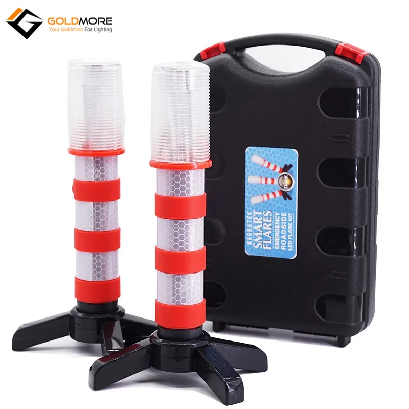 Led Emergency Road Flares Red Roadside Beacon Safety Strobe Light