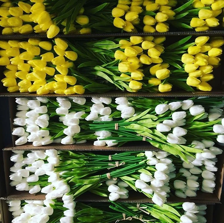 Colorful Wedding PU Tulip Artificial Flower
