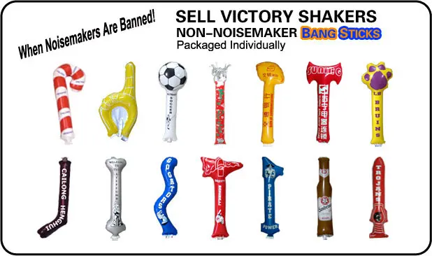 Custom printing bang boom Inflatable Noisemaker balloon cheering stick