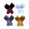 christmas socks cotton solid colour and plain kids socks Newest Fashion Baby Girl Clothes ruffle winter socks 2019 wholesale