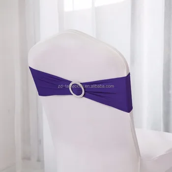 Color Optional Violet Plum Elastic Spandex Chair Sashes Color Optional Violet Plum Elastic Spandex Chair Sashes