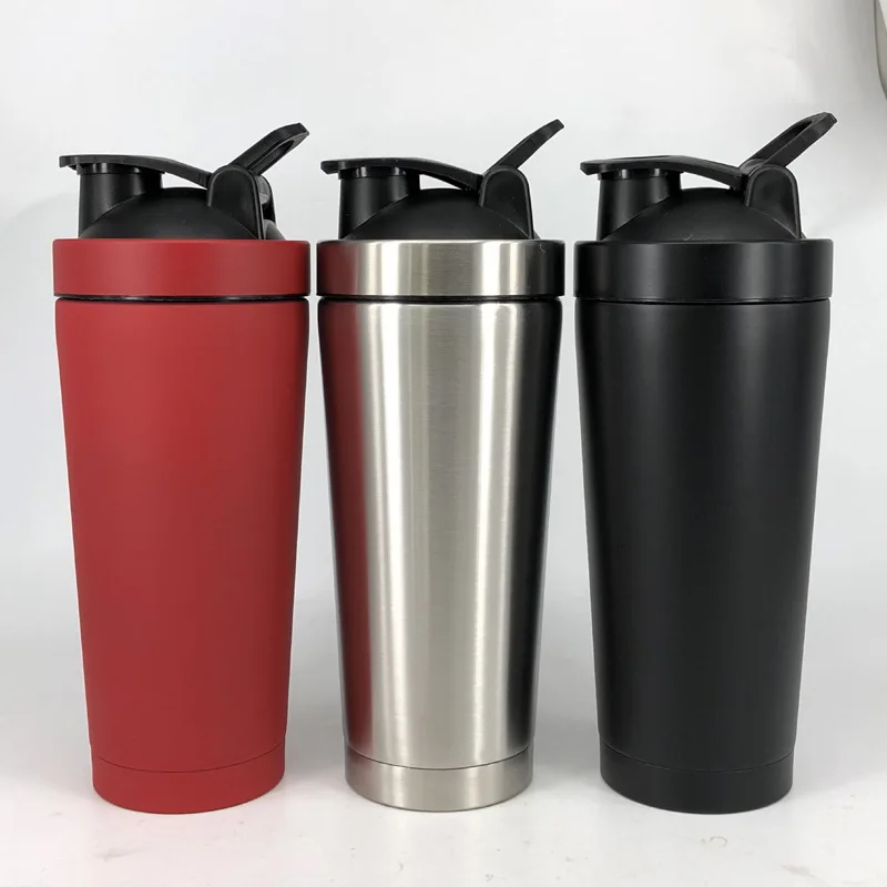 

Factory Direct Supply 25oz Bottle Shaker Stainless Steel Double Wall Protein Vacuum Shaker, Customized color