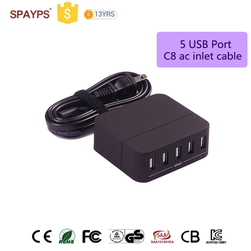 Wall Travel Multi Intertek Dual 3 4 5 Port Phone Fast Portable 5v Usb