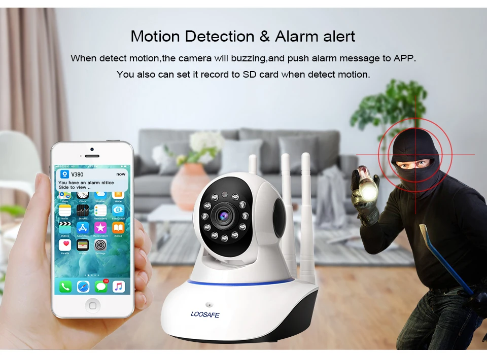 1080p Ptz Ip Camera V380 App Indoor Wifi Security Baby Monitor 2mp