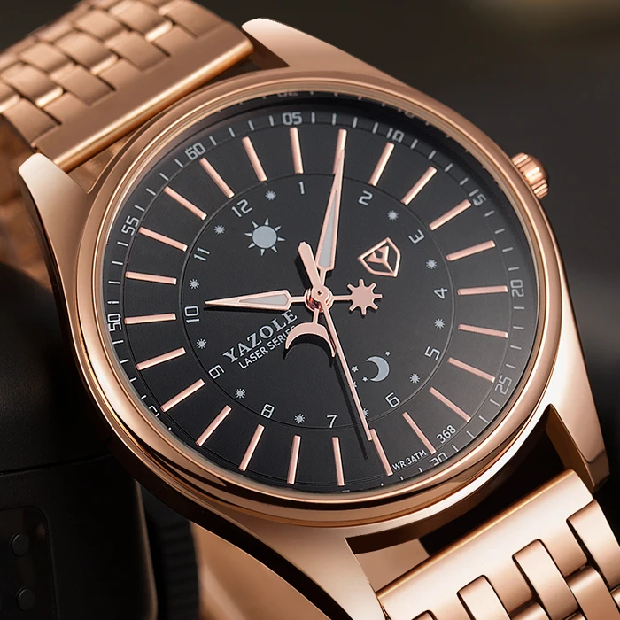 

368 Gold Band Men Wrist watch Cheap Watch