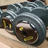 Excellent Cast Iron with Polished Chrome Caps dumbbells set On sale