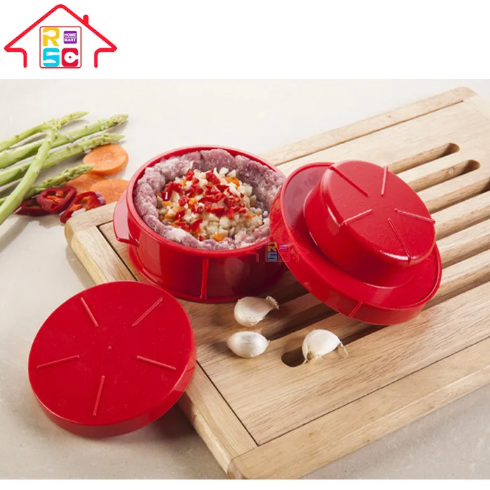 Plastic single hamburger press